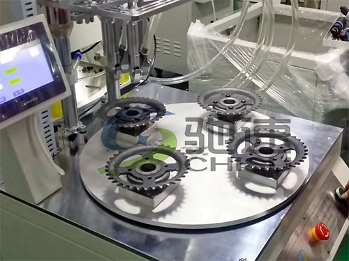 自行車齒片外六角鎖螺絲機-4軸轉(zhuǎn)臺式